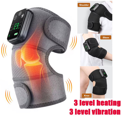 Cordless Electric Knee Massage Device with Hot Compress and Vibration for Joint and Muscle Relaxation