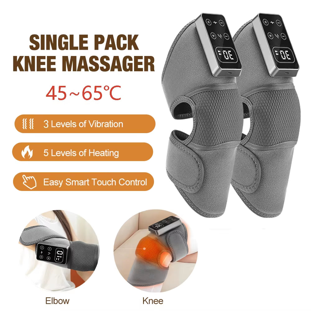 Heating Massage Knee Pad Shoulder Elbow Smart Vibration Hot Compress Protemote Blood Circulation Muscle Relax Joint Massager