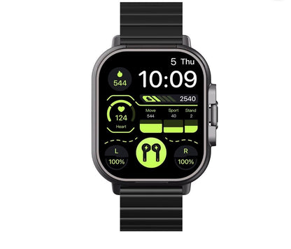 Techno-Logia 2 In 1 Smart Watch with Headphones Sports Watch Bluetooth Headset Call Watch Men Health Monitor NFC Women Smartwatch Earbuds