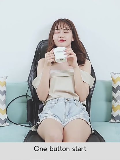 Techno-Logia Electric Heating Back Waist Massager Shoulder Back Vibration Massage Mat for Chair Sofa Car Office Home Back Massage Hot Pad